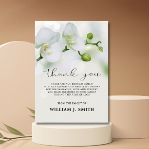 Sympathy Funeral White Orchids THANK YOU   PHOTO