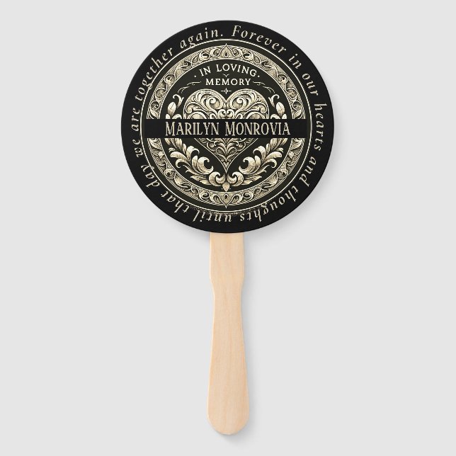Sympathy Gift, Memorial Gift Hand Fan (Front)