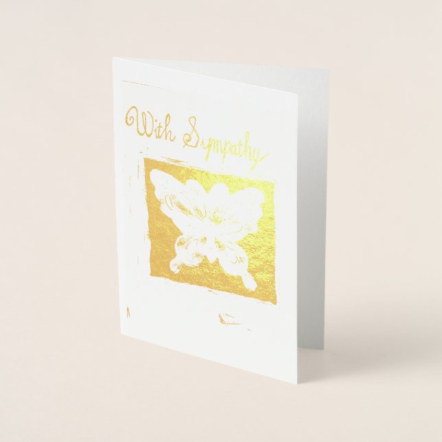 Sympathy Greeting Card, by Cahir  Foil Card (Front)