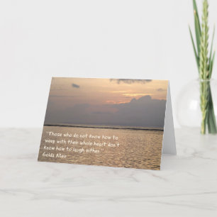 Sympathy Greeting Card Golda Meir Text