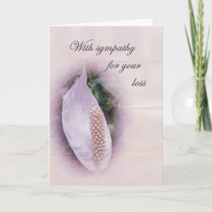 Sympathy Greeting Card - White Anthurium