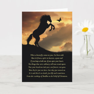 Sympathy Grieving Loss of Loved One Horse Card