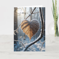 Sympathy Heart-shaped Winter Leaf