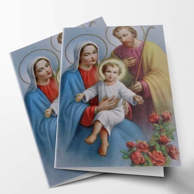 Sympathy Holy Family Funeral Thank You Card (Holy Family Sympathy Bereavement Funeral Thank You Card)