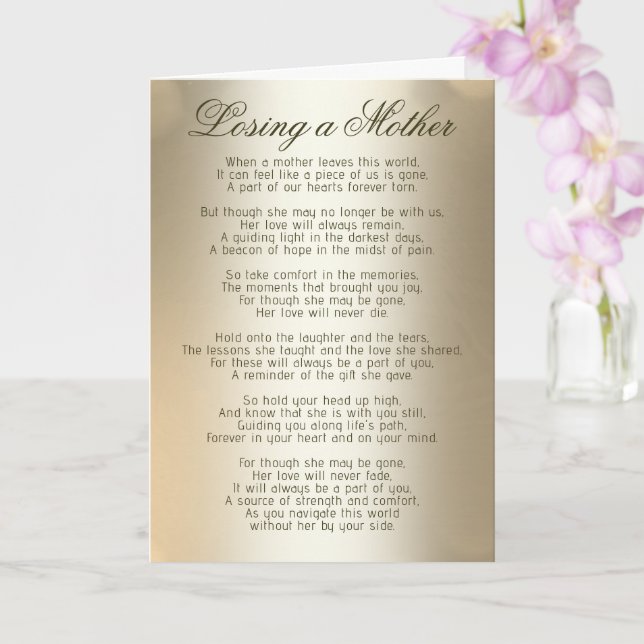 Sympathy | Losing a Mother Card (Orchid)