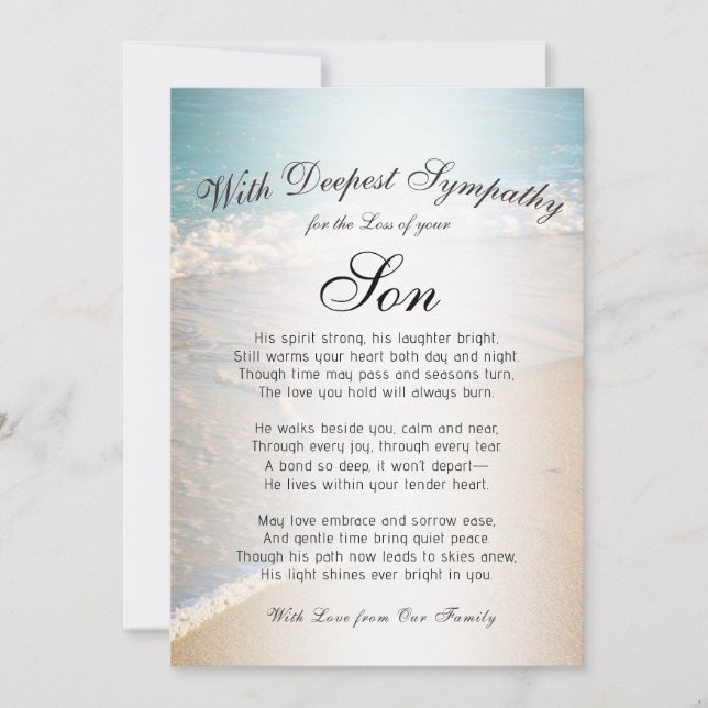 Sympathy Losing a Son Card (Front)