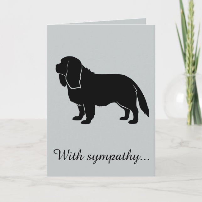 Sympathy: Loss of a Cavalier King Charles Spaniel Card (Front)
