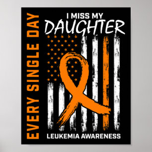 Sympathy Loss of Daughter Leukaemia Awareness Amer Poster