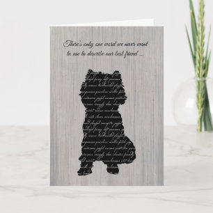 Sympathy, Loss of Dog, Toy Breed, Word Collage Card