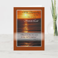 Sympathy Loss of Son-in-Law, Sunset Over Ocean