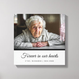 Sympathy Memorial In Loving Memory   Photo Canvas Print