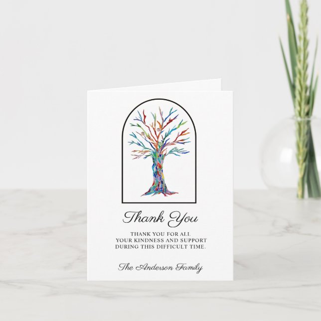 Sympathy Memorial Thank You Photo Card (Front)