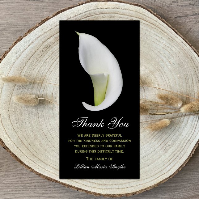 Sympathy Memorial Thank You Photo Card - Lily (Creator Uploaded)