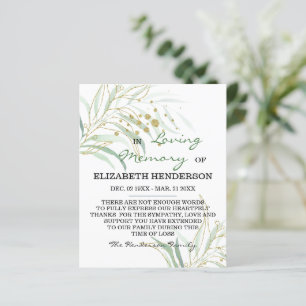 Sympathy Memory /Thank you.