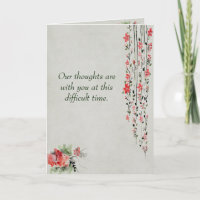 Sympathy message Watercolor Flowers
