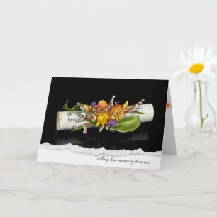 sympathy music bouquet on black card