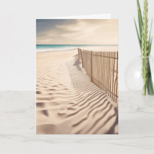Sympathy Ocean Beach Fence Card