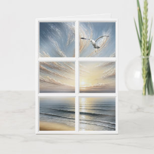 Sympathy Ocean View in Window  Card