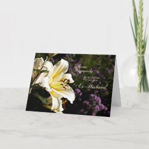 Sympathy on the death of an ex-husband. card