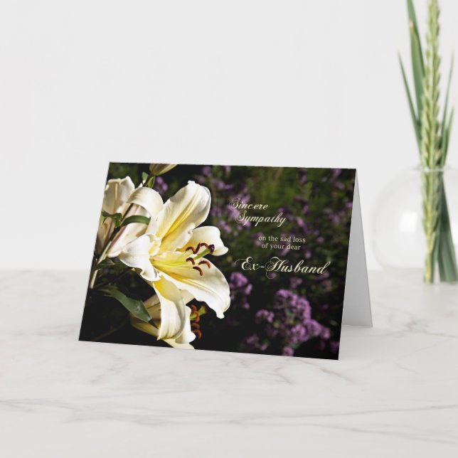 Sympathy on the death of an ex-husband. card (Front)