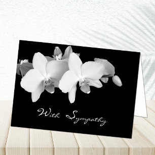 Sympathy or Condolence Card -- Orchids