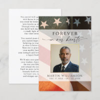 Sympathy Patriotic Military Photo Remembrance Card