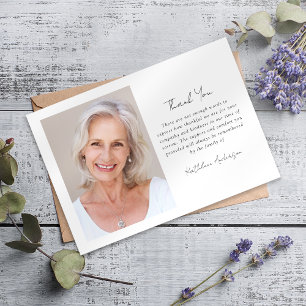 Sympathy Photo Funeral Thank You Card