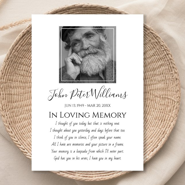 Sympathy Photo Funeral Thank You Card (Creator Uploaded)