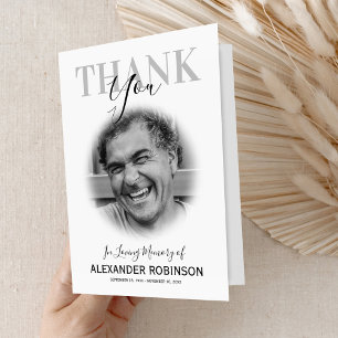 Sympathy Photo Funeral Thank You Card