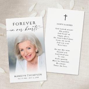 Sympathy Photo God's Garden Prayer Card