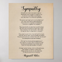 Sympathy Poem by Reginald Heber Vintage Poster