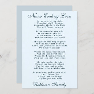 Sympathy Poem Card