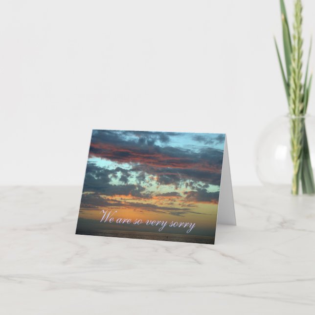 Sympathy seaside sunset  for her card (Front)