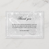 Sympathy silver butterfly photo thank you