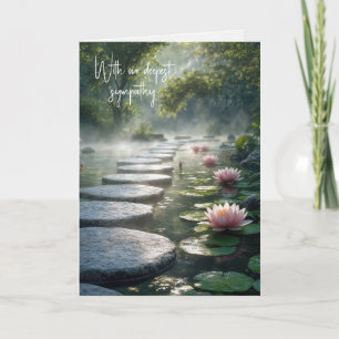Sympathy Stepping Stones with Water Liles Card