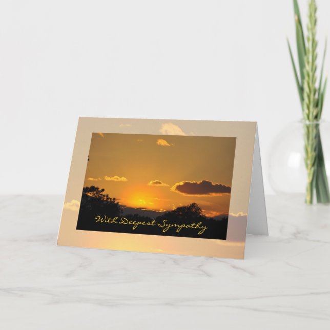 Sympathy Sunset Greeting Card by Janz (Front)