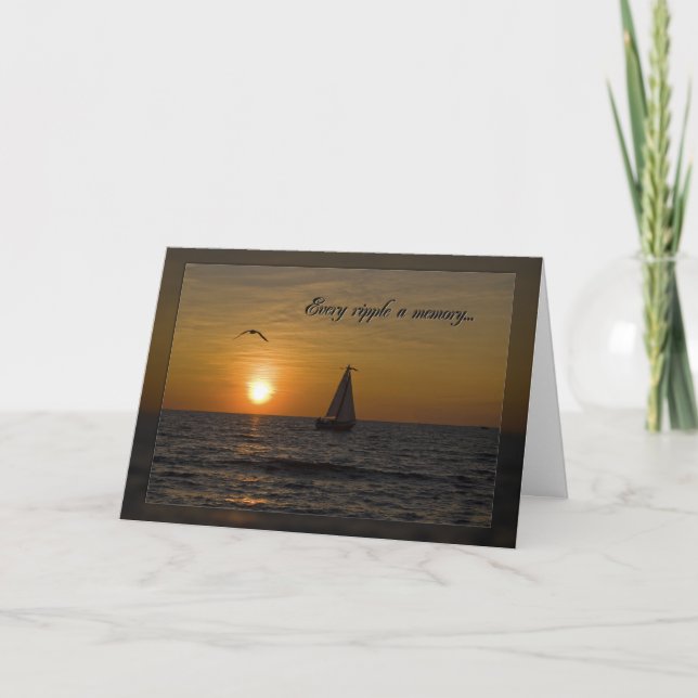 Sympathy Sunset with Sailboat Card (Front)