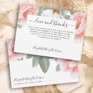 Sympathy Thank You Bereavement Floral Memorial