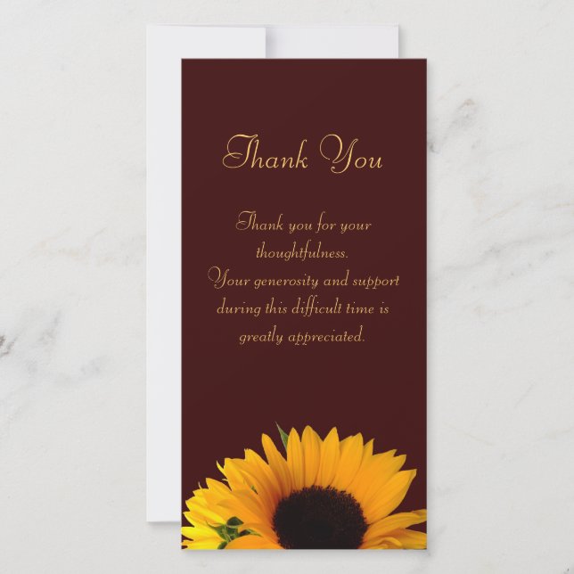 Sympathy Thank You Card (Front)
