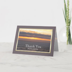 Sympathy Thank You Card -- Sunset Thank You