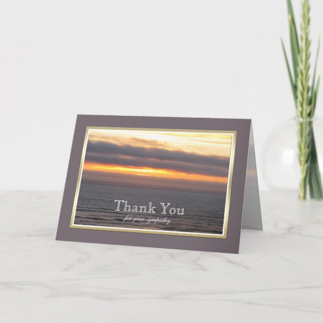 Sympathy Thank You Card -- Sunset Thank You (Front)