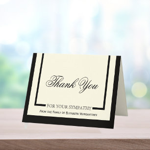 Sympathy Thank You Cards - Classic Cream