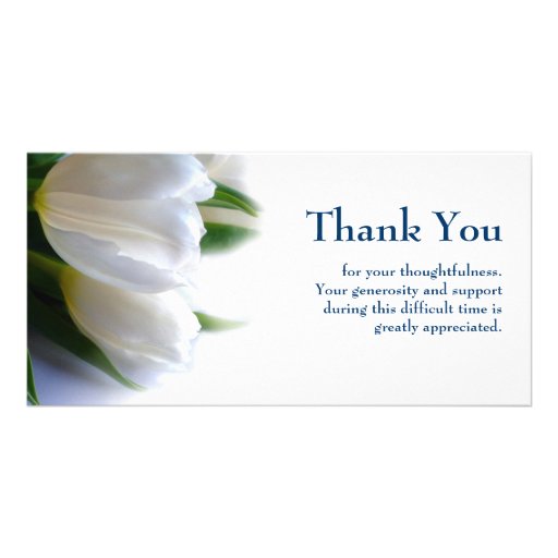 Sympathy Thank You Custom Photo Card | Zazzle