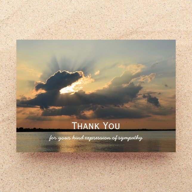 Sympathy Thank You Flat Card - Sunset (Creator Uploaded)