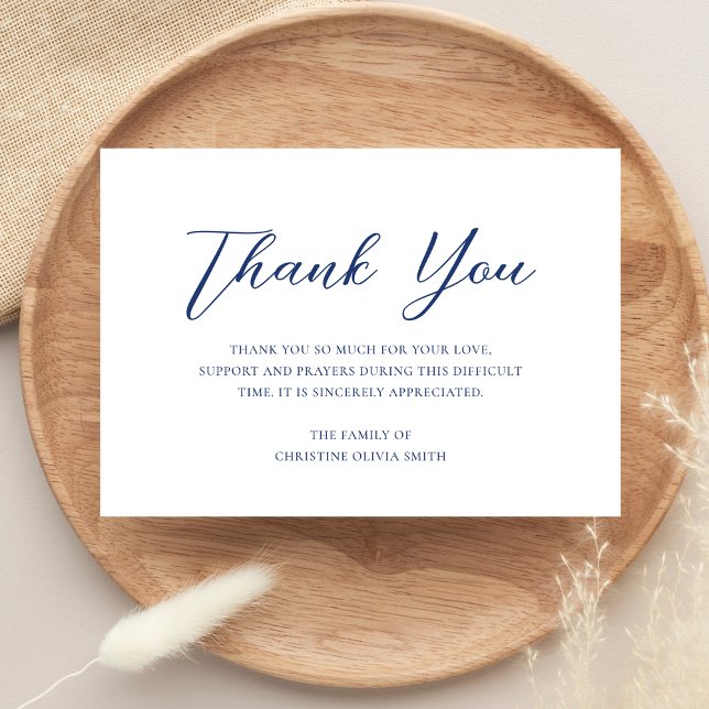 Sympathy Thank You Funeral Note Card Bereavement (Sympathy Thank You Card)