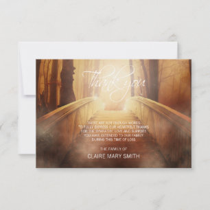 Sympathy THANK YOU Memorial Bridge Crossing Over Card