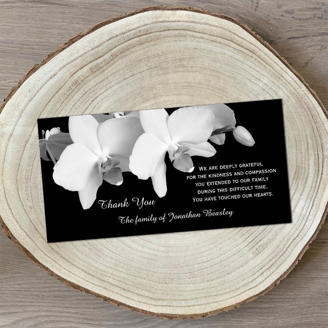 Sympathy Thank You Memorial Photo Card - Orchids (Creator Uploaded)