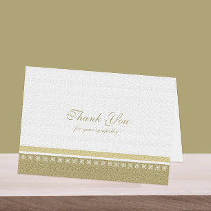 Sympathy Thank You Note Card - Classic Elegance