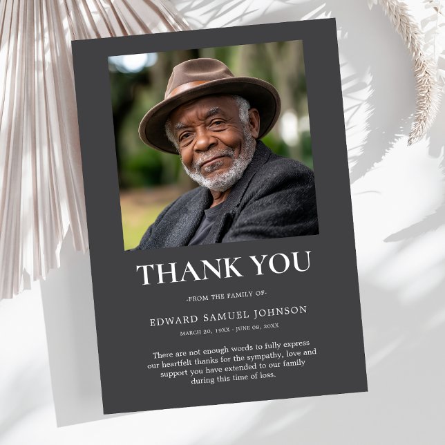 Sympathy Thank You Photo Card (Sympathy Thank You Card)