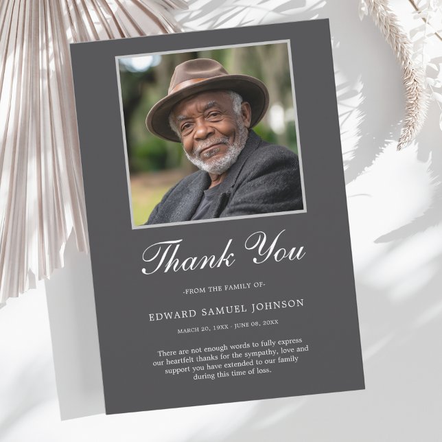 Sympathy Thank You Photo Card (Sympathy Thank You Card)